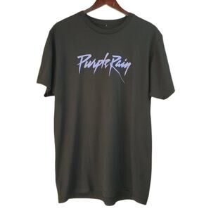 Prince Purple Rain Short Sleeve Black Graphic Tee